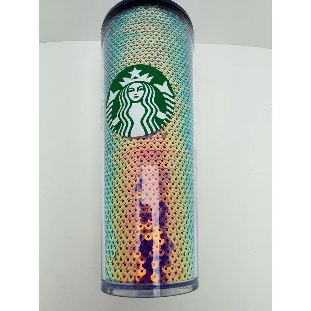 Starbucks 2020 Iridescent Purple Sequin Holiday Christmas Tumbler 24oz Venti NWT